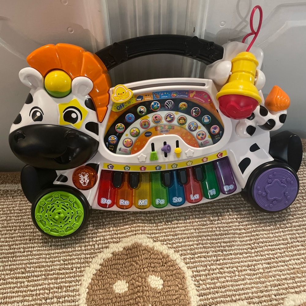 ✨ VTech Zoo Jamz Piano – Zebra Edition (Lights & Sound!) ✨